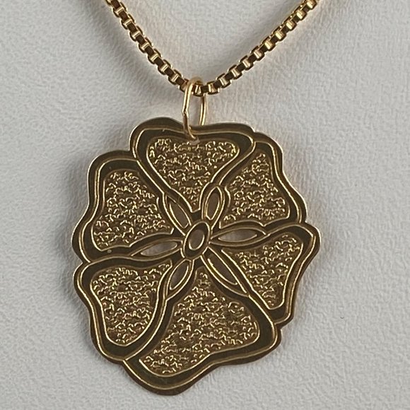 14K Desert Morning Golden Glory Flower Pendant